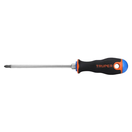 Desarmador de cruz 1/4' x 6' mango Comfort Grip, Truper | DP-1/4X6B | 14079