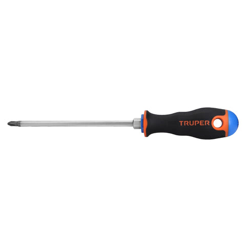 Desarmador de cruz 1/4' x 6' mango Comfort Grip, Truper | DP-1/4X6B | 14079