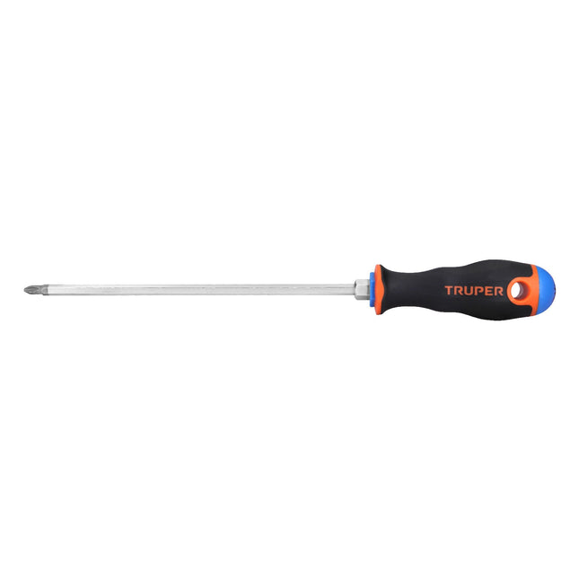 Desarmador de cruz 1/4' x 8' mango Comfort Grip, Truper | DP-1/4X8B | 14082