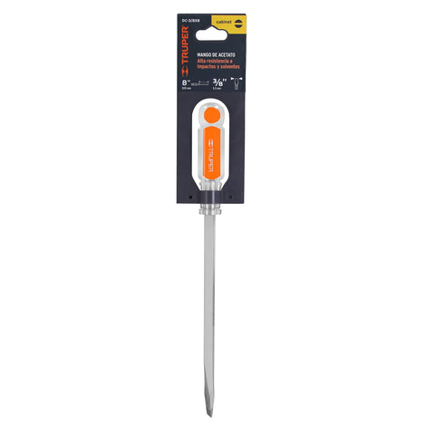Desarmador plano 3/8 x 8' barra cuadrada mango acetato | DC-3/8X8 | 14110