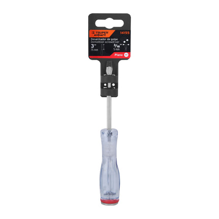 Desarmador plano de golpe 3/16' x 3', Truper Expert | GO-3/16X3P | 14155