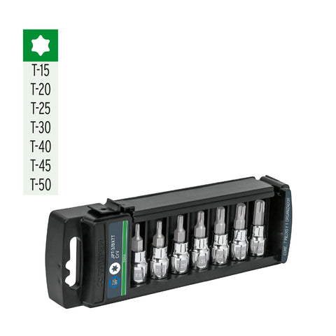 Juego de 7 dados cuadro 3/8' punta torx, Truper | JPT-3/8X7T | 14171