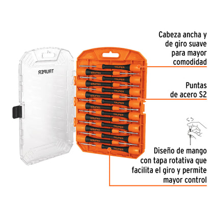Juego con 15 desarmadores de precisión, Truper | JOY-15 | 14205