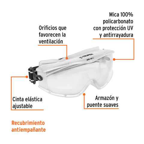 Goggles de seguridad profesionales, antiempaño, Expert | GOT-X | 14214