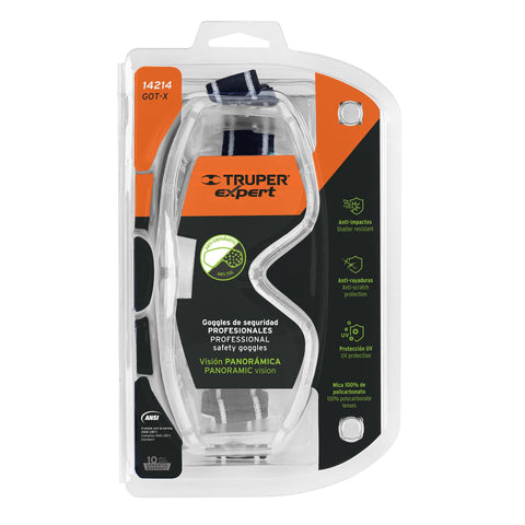 Goggles de seguridad profesionales, antiempaño, Expert | GOT-X | 14214
