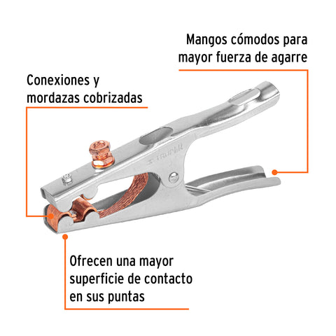 Pinza para tierra de 500 A, Truper | PTI-500 | 14235