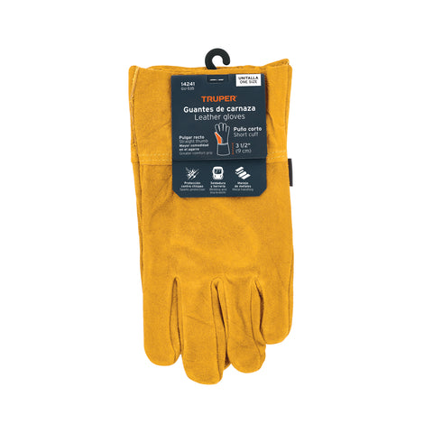 Guantes de carnaza, cortos, unitalla, TRUPER | GU-535 | 14241