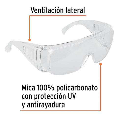 Lentes de seguridad transparentes, Truper Safe | LEN-ST | 14252