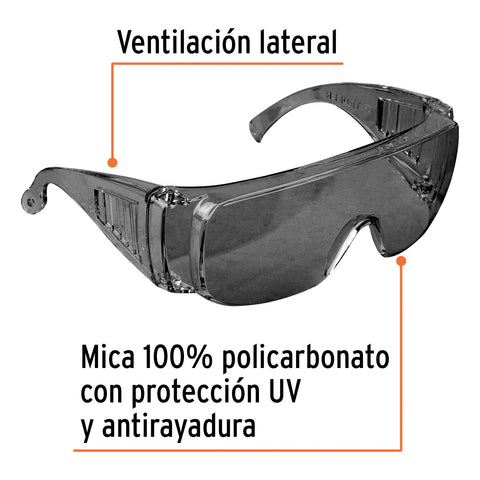 Lentes de seguridad grises, Truper Safe | LEN-SN | 14253