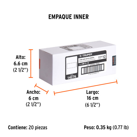 Lente sombra 12 para caretas CASO-3 y CASO-300-P, TRUPER | CRI-C-12 | 14276