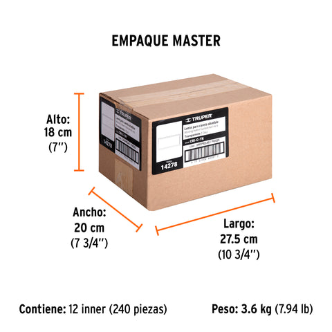 Lente transparente para caretas CASO-3 y CASO-300-P, TRUPER | CRI-C-TR | 14278
