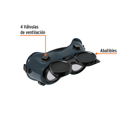 Gafas para soldadura con oxiacetileno, sombra 6, TRUPER | GASO | 14282