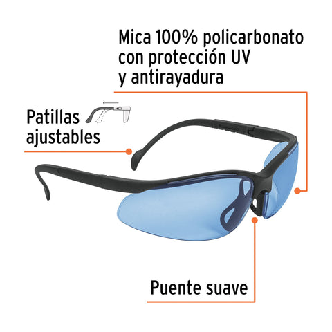 Lentes de seguridad azules, Truper Vision | LEDE-SZ | 14303
