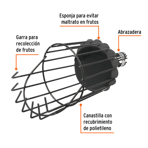 Recolector de fruta, sin mango, Truper | FRUT | 14338