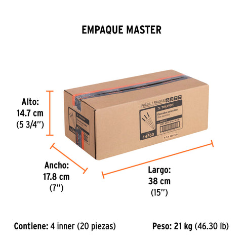 Bolsa con 1 kg de electrodos 6013 de 3/32', Truper | E6013-3 | 14360