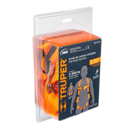 Arnés de cuerpo completo con 1 anillo, ANSI, Truper (ARN-5435)