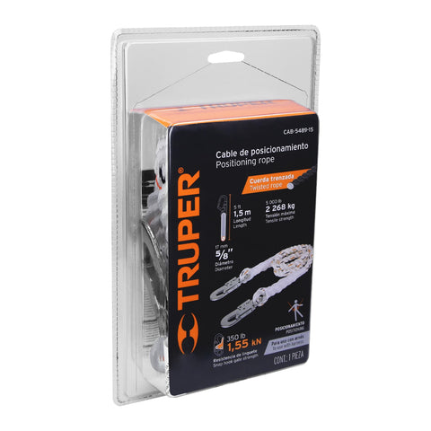 Cable de posicionamiento cuerda de poliéster de 1.5 m | CAB-5489-15 | 14435