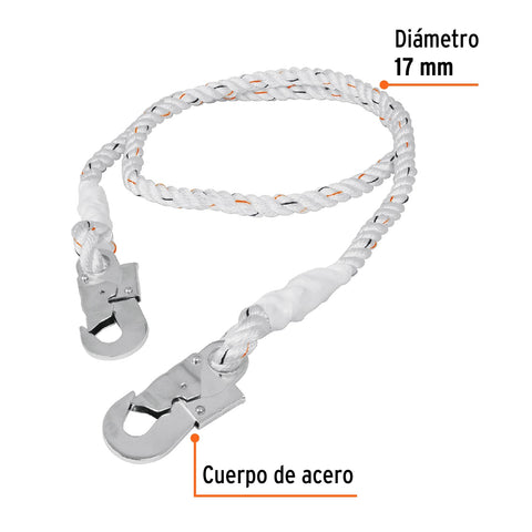 Cable de posicionamiento cuerda de poliéster de 2 m, Truper | CAB-5489-20 | 14436