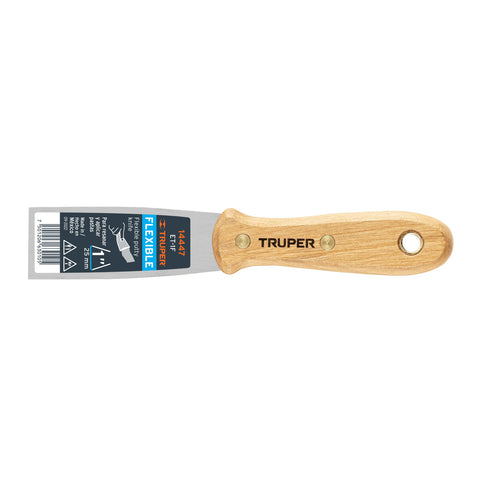 Espátula flexible 1' con mango de madera, Truper | ET-1F | 14447