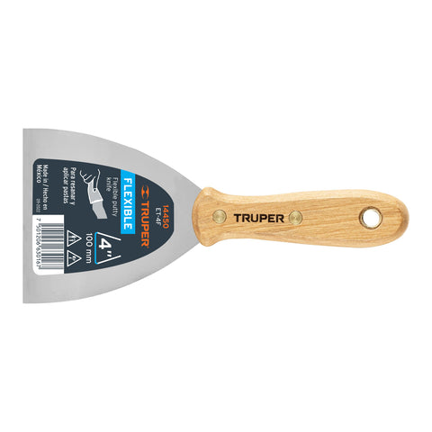 Espátula flexible 4' con mango de madera, Truper | ET-4F | 14450