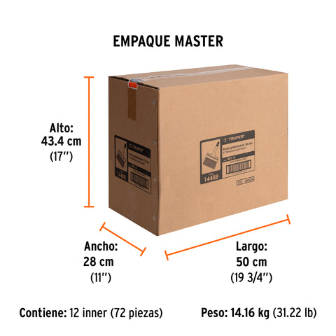 Brocha profesional de 6' con mango de plástico, Truper | BRT-6 | 14488