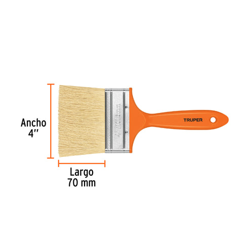 Brocha para encalar e impermeabilizar de 4', mango plástico | BREN-4 | 14492