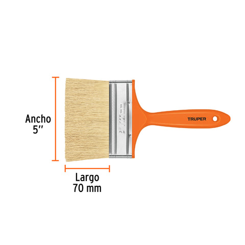 Brocha para encalar e impermeabilizar de 5', mango plástico | BREN-5 | 14493