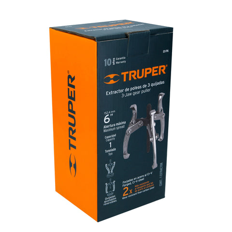 Extractor de poleas, 3 quijadas, 6', Truper | EX-P6 | 14506
