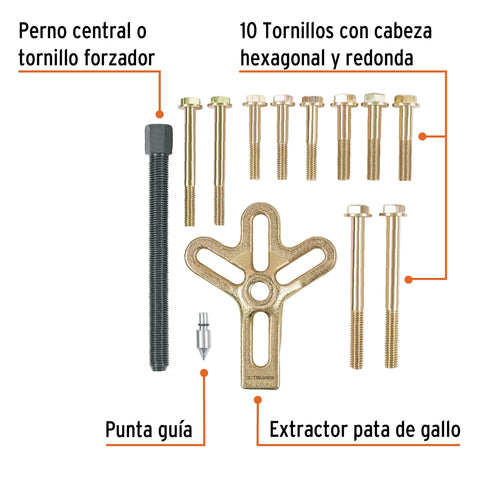 Extractor pata de gallo, 13 piezas, Truper | EXT-13 | 14510
