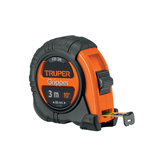 Flexómetro Gripper contra impactos 3 m cinta 13 mm, Truper | FH-3M | 14577