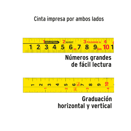 Flexómetro Gripper contra impactos 8 m cinta 25 mm, Truper | FH-8M | 14579