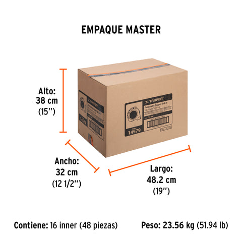Flexómetro Gripper contra impactos 8 m cinta 25 mm, Truper | FH-8M | 14579
