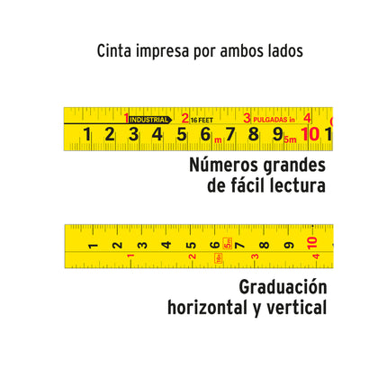 Flexómetro Gripper contra impactos 10 m cinta 32 mm, Truper | FH-10M | 14582