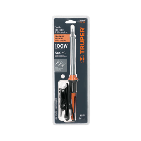 Cautín 100 W tipo lápiz para trabajo pesado, Truper | CAU-100 | 14623