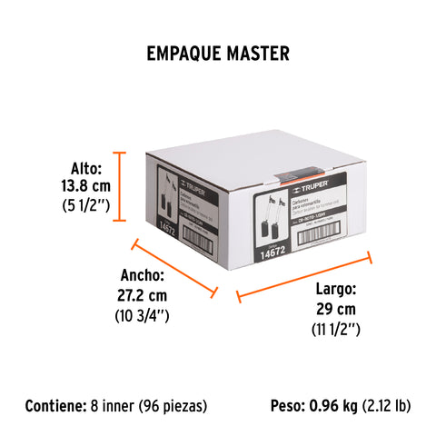 Bolsa con 2 carbones de repuesto para ROTO-1/2A9, TRUPER | CB-ROTO-1/2A9 | 14672