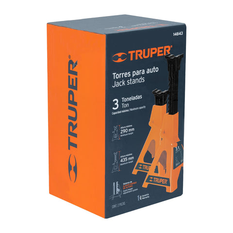 Caja con 2 torres de 3 ton para auto, Truper | TORAU-3 | 14843