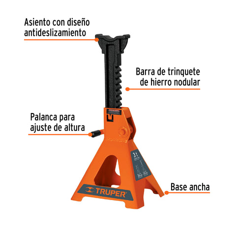 Caja con 2 torres de 12 ton para auto, Truper | TORAU-12 | 14847