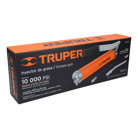 Inyectora de grasa 14 oz, 10000 PSI con grip antiderrapante | GRAS-15 | 14861