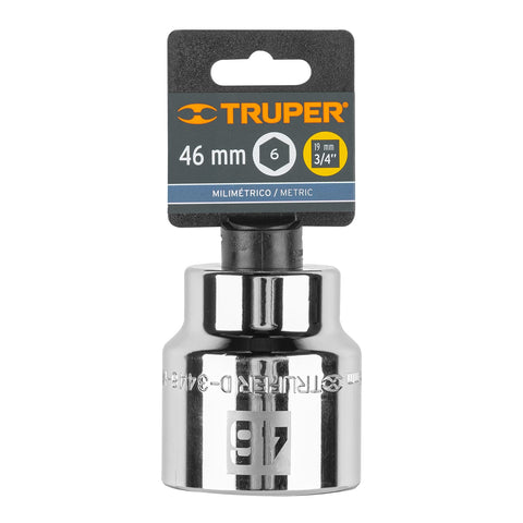 Dado de 46 mm, 6 puntas, cuadro 3/4', Truper | D-3446-M | 14995