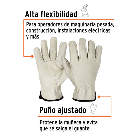 Guantes de piel de cerdo, tipo operador, TRUPER | GU-743 | 14999