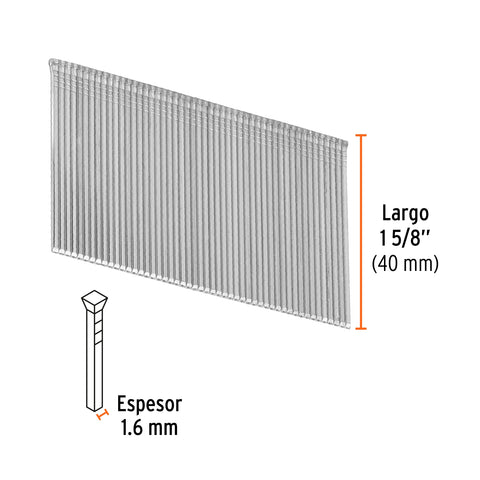 Caja con 2500 clavos calibre 16, 40 mm para CLNE-16, Truper | CLANEU-16-40 | 15014