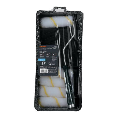Kit de rodillo para pintar, 4' (maneral, charola y 5 felpas) | KIT-ROPI-420N | 15023