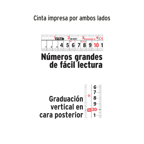 Flexómetro XTRA 7.5 m cinta extra ancha 28 mm, Truper | FF-7528 | 15025