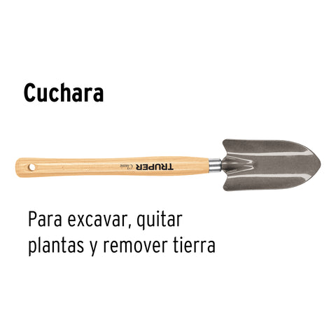 Cuchara para jardín, mango de 12-1/4', TRUPER | GTL-SH | 15032