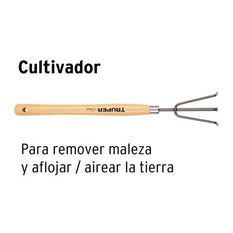 Cultivador para jardín, mango de 12-1/4', TRUPER | GTL-CV | 15036