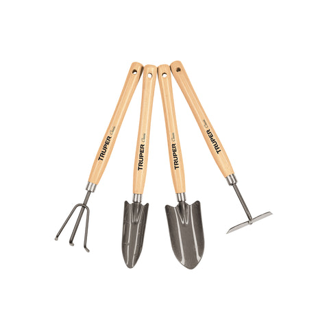 Juego de 4 herramientas para jardín, mango 12-1/4', TRUPER | JJ-4L | 15040