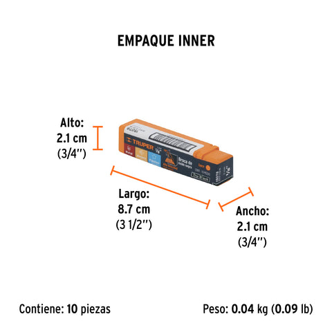 Broca HSS 1/8' Trublack para metal, Truper | BAV-1/8-N | 15078