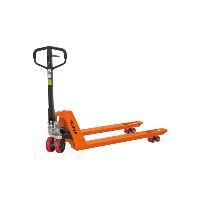 Patín traspaleta 2.5 ton con ruedas de poliuretano, Truper (PAT-2.5PU)