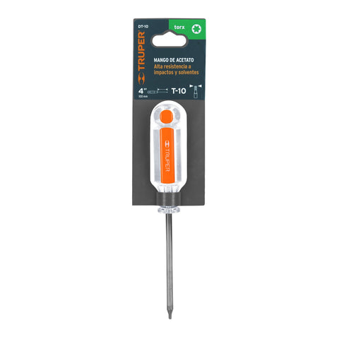 Desarmador punta Torx T 10 mango de acetato, Truper | DT-10 | 15101