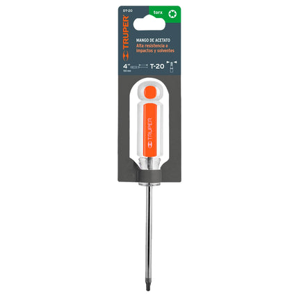 Desarmador punta Torx T 20 mango de acetato, Truper | DT-20 | 15103